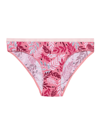 Lustige Damenhöschen Rosa Blätter
