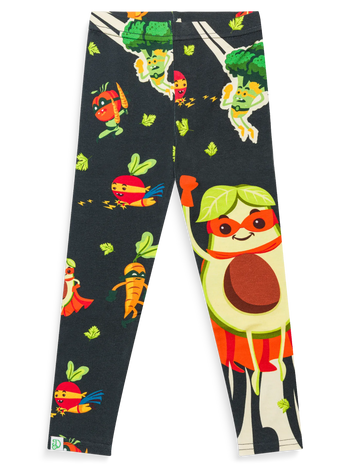 Lustige Leggings aus Baumwolle für Kinder Gesunde Superhelden