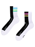 Lustige funktionelle Crewsocken Marsch im Regenbogen