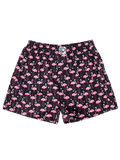 Lustige Shorts für Männer Flamingos und Herzen