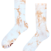 Beige gerippte Socken mit Tie-Dye-Effekt