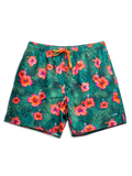 Lustige Badeshorts für Männer Hibiskus