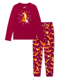 Lustiger Pyjama für Frauen Fuchs und Blätter