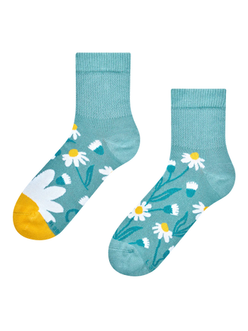 Antistress-Crewsocken Türkisfarbene Kamillen