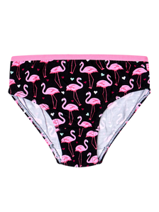 Lustige Höschen für Mädchen Flamingos und Herzen