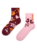 Lustige Crewsocken Vögel und Beeren