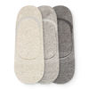 Grau Melange Klassische No-Show-Socken 3er-Pack