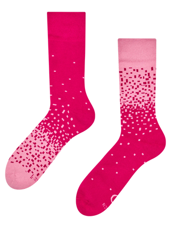 Warme Socken Dunkel- und Hellrosa
