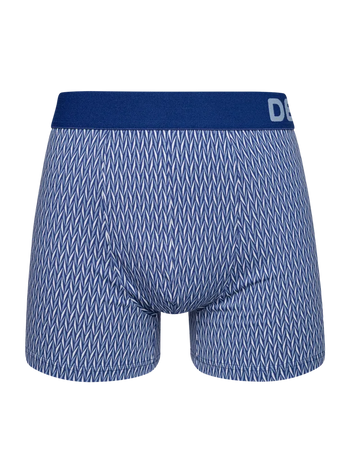 Blau-Grau Gemusterte Boxershorts für Männer