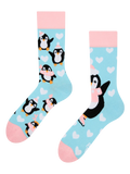Lustige Socken Eislaufender Pinguin