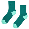 Gerippte Mid-Calf-Socken Grüner Radfahrer