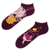 Lustige Knöchelsocken Rotwein
