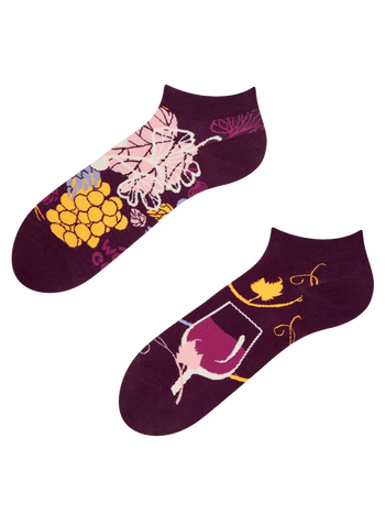 Lustige Knöchelsocken Rotwein
