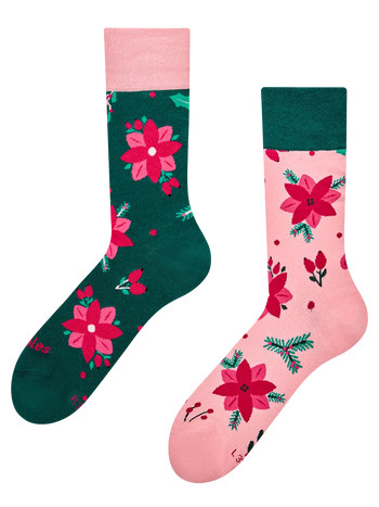Lustige Socken Rosa Christrosen