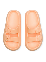 Helles Pfirsichorange Plateausandalen für Frauen