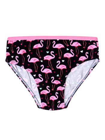 Lustige Höschen für Mädchen Flamingos und Herzen