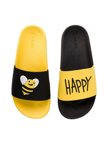 Lustige Pantoletten für Kinder Be Happy
