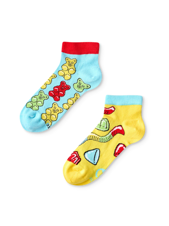 Lustige Knöchelsocken für Kinder Gummibären