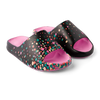 Lustige chunky Pantoletten Bunte Tropfen