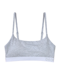 Hellgraue melierte Modal-Damenbralette