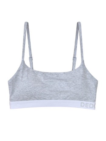 Hellgraue melierte Modal-Damenbralette
