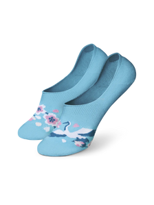Lustige No-Show-Socken Sakura und Reiher
