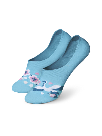 Lustige No-Show-Socken Sakura und Reiher