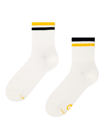 Crewsocken Gelbe und schwarze Streifen