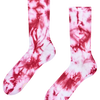 Burgunderrote gerippte Socken mit Tie-Dye-Effekt