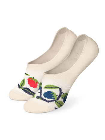 Lustige No-Show-Socken Himbeeren