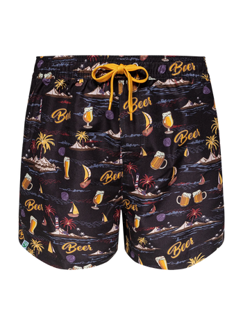 Lustige Badeshorts für Männer Strandbier