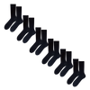 6er-Pack schwarze Socken aus gekämmter Baumwolle