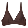 Schokoladenbraune nahtlose Bralette in Triangelform