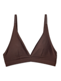 Schokoladenbraune nahtlose Bralette in Triangelform