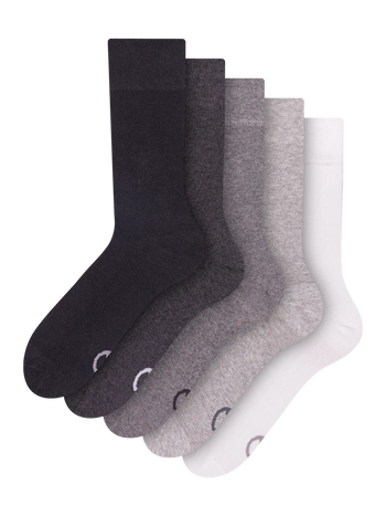 Hohe Socken 5er-Pack Schwarz & Weiß Klassisch