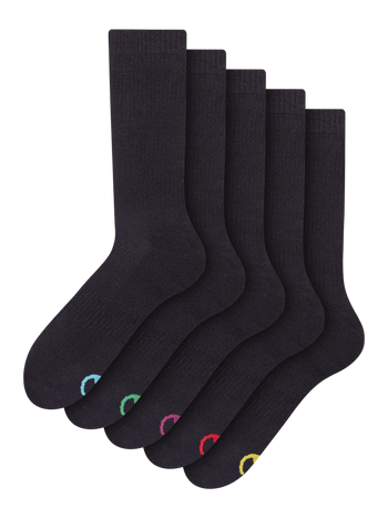 Sportsocken 5er-Pack Schwarz Klassisch