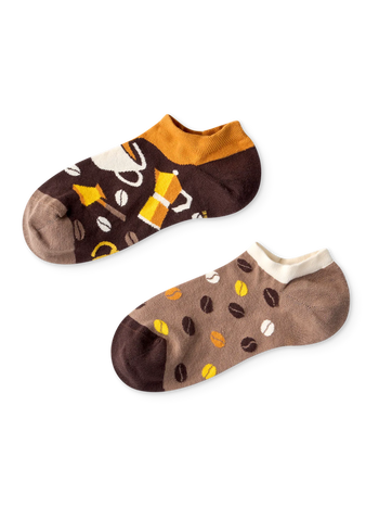 Lustige Sneakersocken Kaffeebohnen