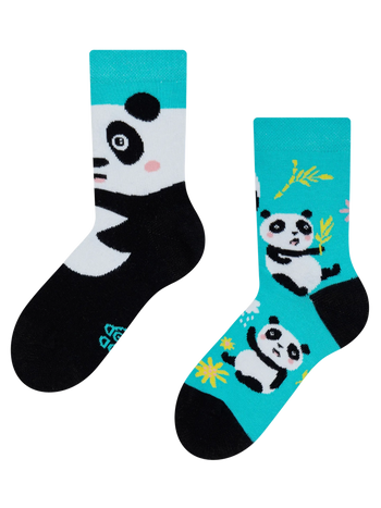Lustige Kindersocken Panda