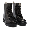 Schwarze Glitzer Regenstiefel für Frauen