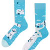 Lustige Socken Fischender Eisbär