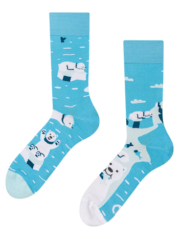 Lustige Socken Fischender Eisbär