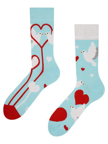 Lustige Socken Weiße Tauben