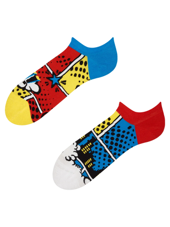 Lustige Sneakersocken Bunte Comics