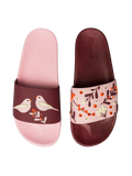 Lustige Pantoletten Vögel und Beeren