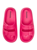 Himbeerrosa Plateausandalen für Frauen
