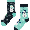 Lustige warme Socken für Kinder Fröhlicher Schneemann