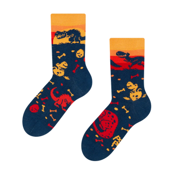Lustige Kindersocken Welt der Dinosaurier