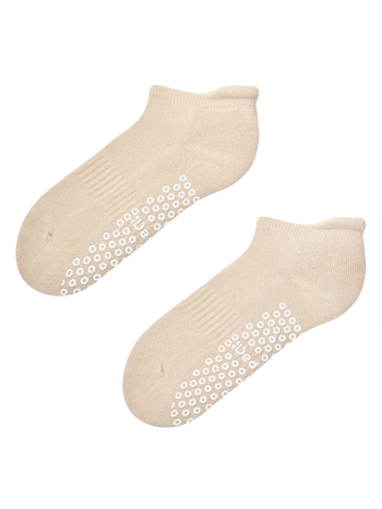 Beige Pilates- & Yoga-Socken