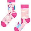 Rutschfeste warme Kindersocken Einhorn mit Schal