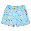 Lustige Badeshorts für Männer Flamingo im Urlaub